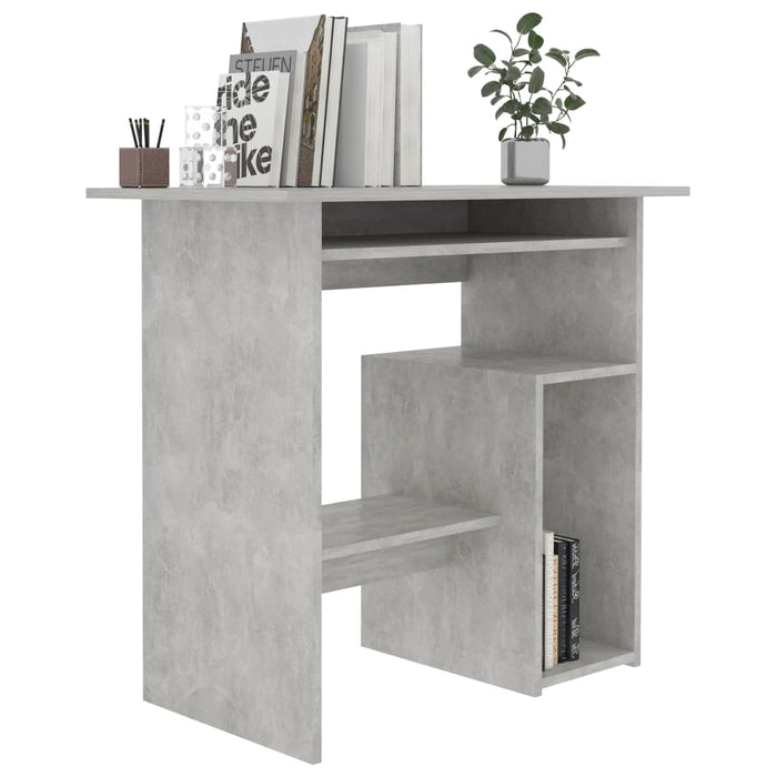 Desk Concrete Grey 80x45x74 cm Engineered Wood.