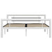 Bed Frame White and Black Metal 140x200 cm.