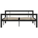 Bed Frame Black and White Metal 120x200 cm.