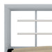 Bed Frame Grey and White Metal 180x200 cm 6FT Super King.