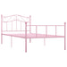 Bed Frame Pink Metal 90x200 cm.