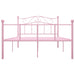 Bed Frame Pink Metal 140x200 cm.