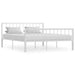 Bed Frame White Metal 160x200 cm.