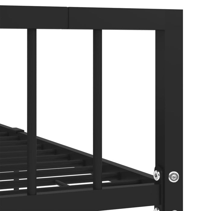 Bed Frame Black Metal 100x200 cm.