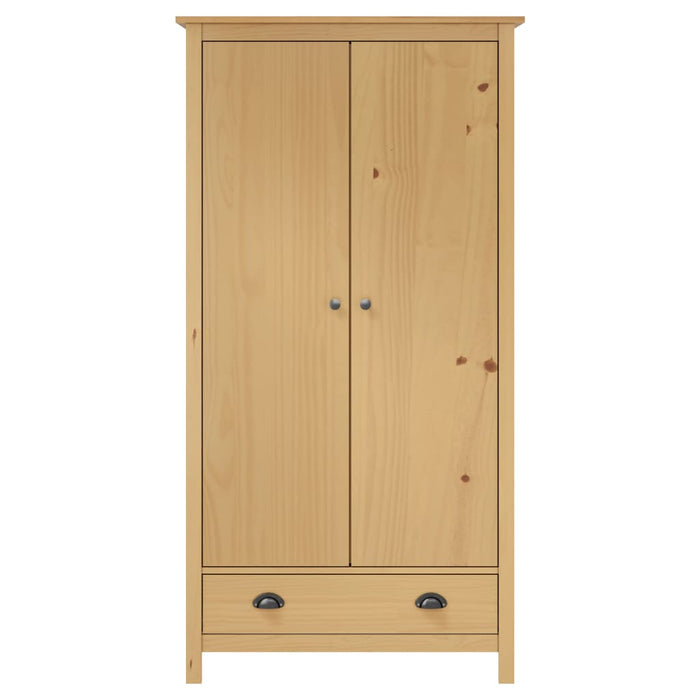 2-Door Wardrobe Hill 89x50x170 cm Solid Pine Wood.