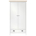 2-Door Wardrobe Hill White 89x50x170 cm Solid Pine Wood.