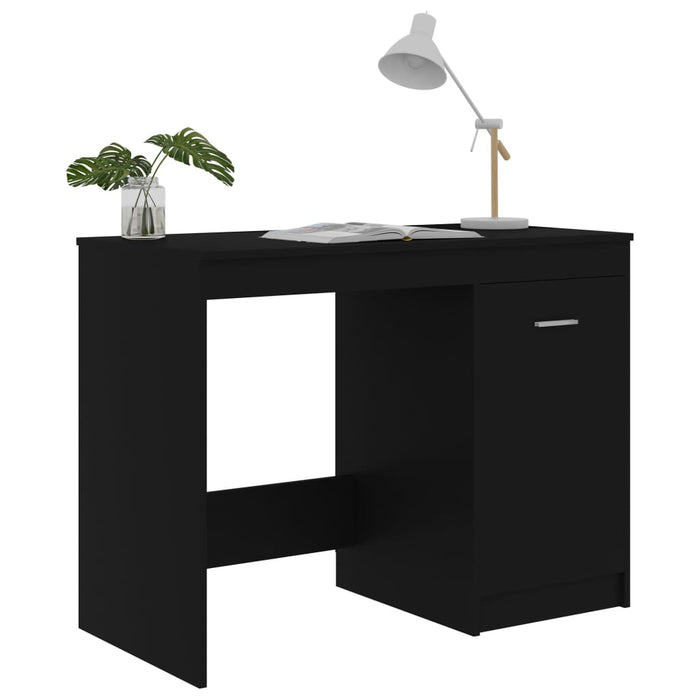 Desk Black 100x50x76 cm Engineered Wood.