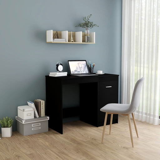 Desk Black 100x50x76 cm Engineered Wood.