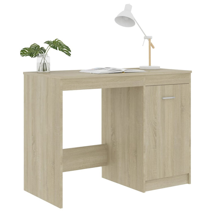 Desk Sonoma Oak 100x50x76 cm Engineered Wood.