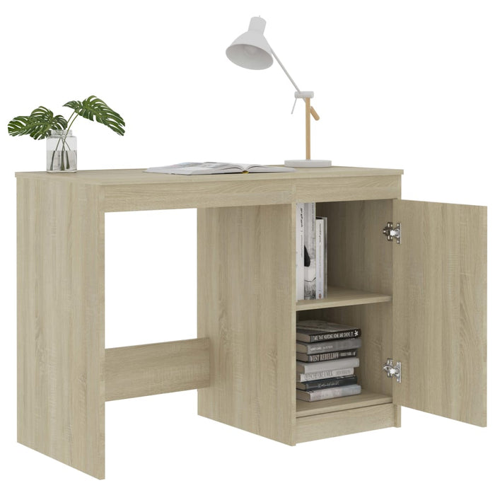 Desk Sonoma Oak 100x50x76 cm Engineered Wood.