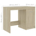 Desk Sonoma Oak 100x50x76 cm Engineered Wood.