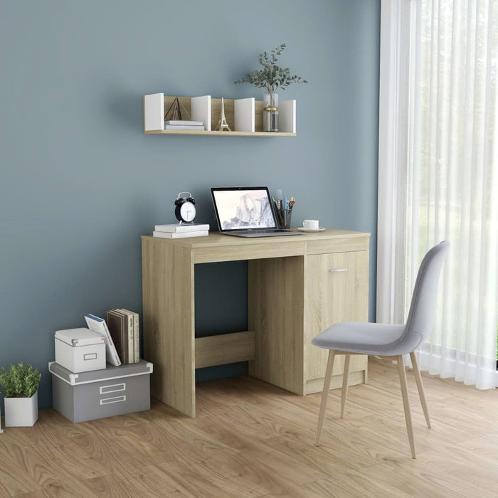 Desk Sonoma Oak 100x50x76 cm Engineered Wood.