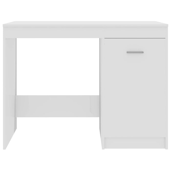 Desk High Gloss White 100x50x76 cm Engineered Wood.