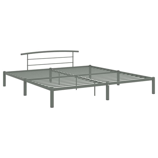 Bed Frame Grey Metal 200x200 cm.