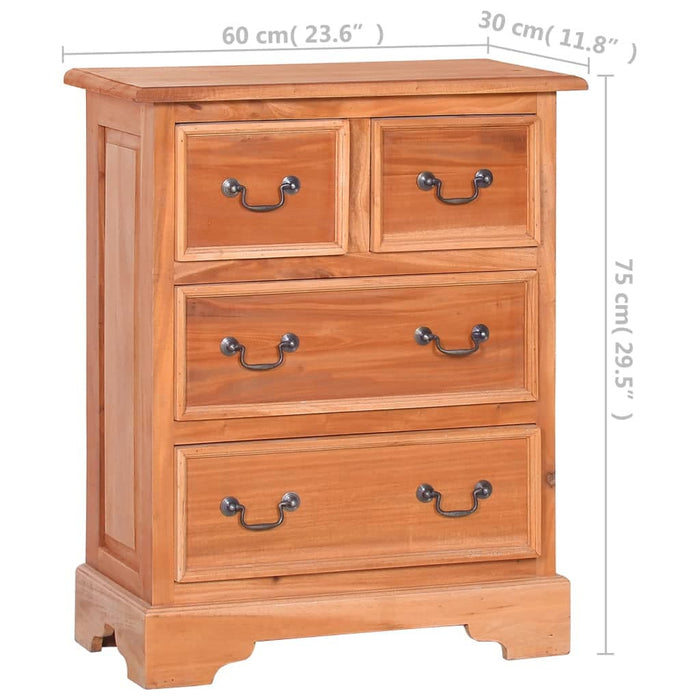 Chest of Drawers Solid Mahogany Wood.