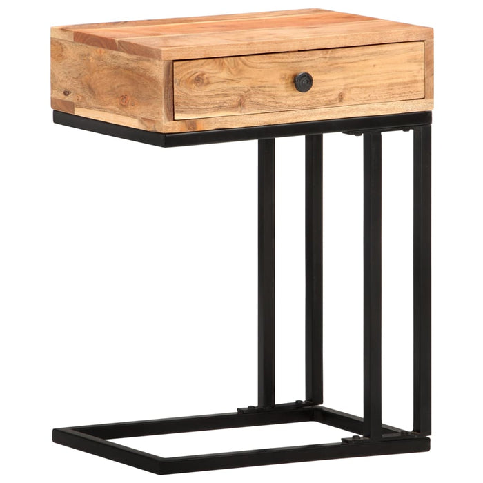 U-Shaped Side Table Solid Acacia Wood 45 cm