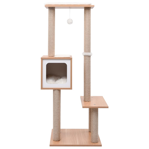 Cat Tree with Sisal Scratching Mat 129 cm.