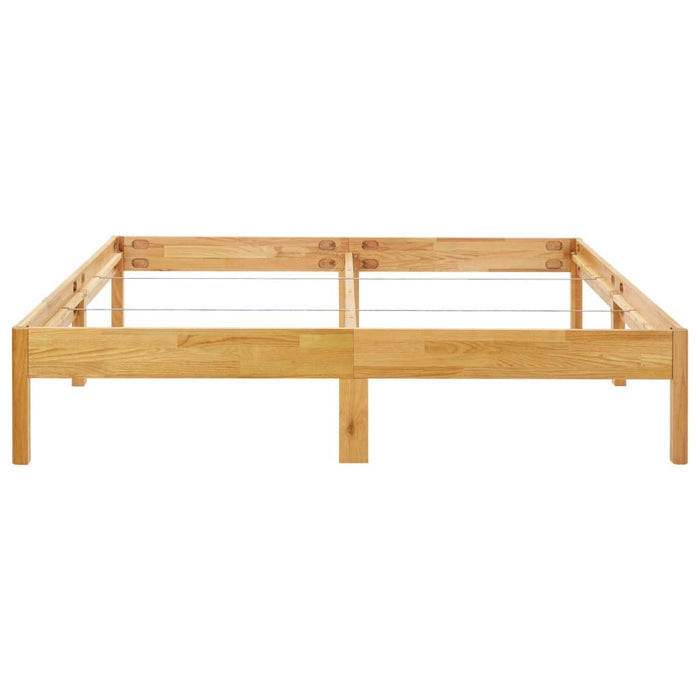 Bed Frame Solid Oak Wood 200x200 cm.