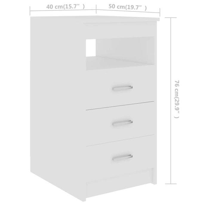 Desk White 140x50x76 cm Engineered Wood.