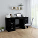 Desk Black 140x50x76 cm Engineered Wood.