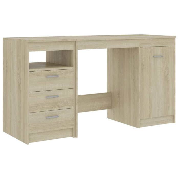 Desk Sonoma Oak 140x50x76 cm Engineered Wood.