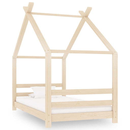 Kids Bed Frame Solid Pine Wood 80x160 cm.
