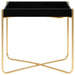 Side Table Black and Gold 38x38x38.5 cm MDF.