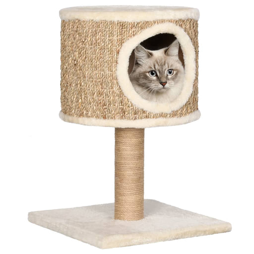 Cat Tree with Condo and Scratching Post 52 cm Seagrass.