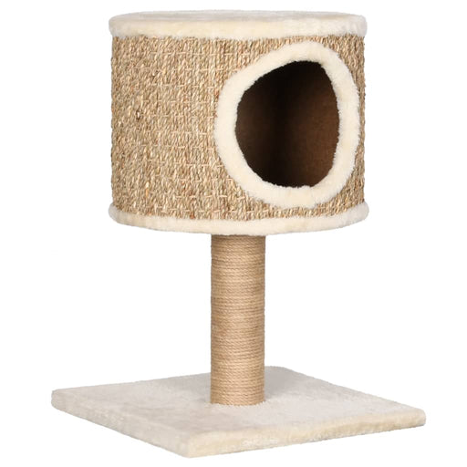 Cat Tree with Condo and Scratching Post 52 cm Seagrass.