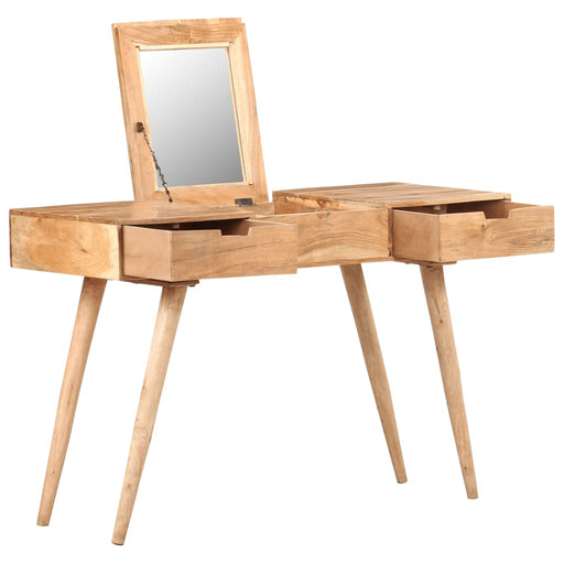 Dressing Table with Mirror 112x45x76 cm Solid Acacia Wood.