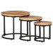 Side Tables 3 pcs Rough Mango Wood.