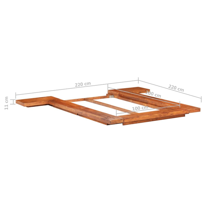 Japanese Futon Bed Frame Solid Acacia Wood 100x200 cm.