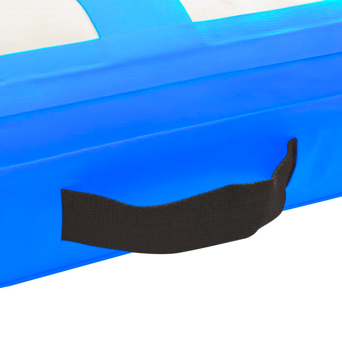 Inflatable Gymnastics Mat with Pump 300x100x20 cm PVC Blue.
