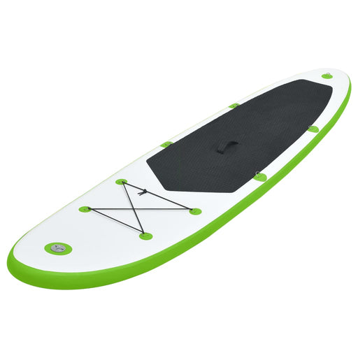 Inflatable Stand Up Paddleboard Set Green and White.