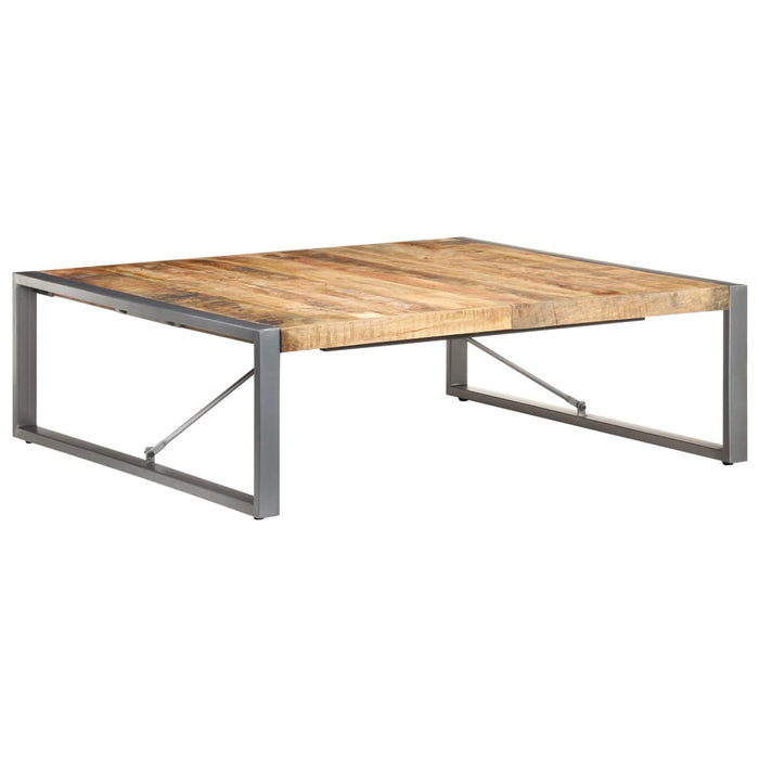 Coffee Table 120x120x40 cm Rough Mango Wood