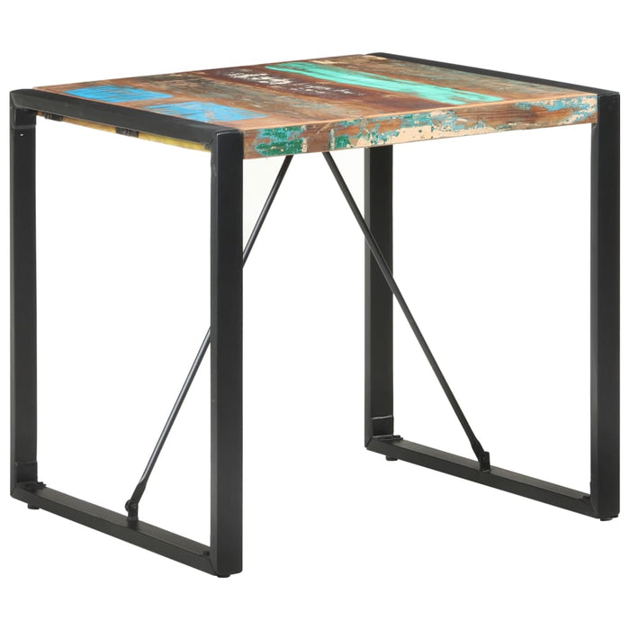 Dining Table 80x80x75 cm Solid Reclaimed Wood.