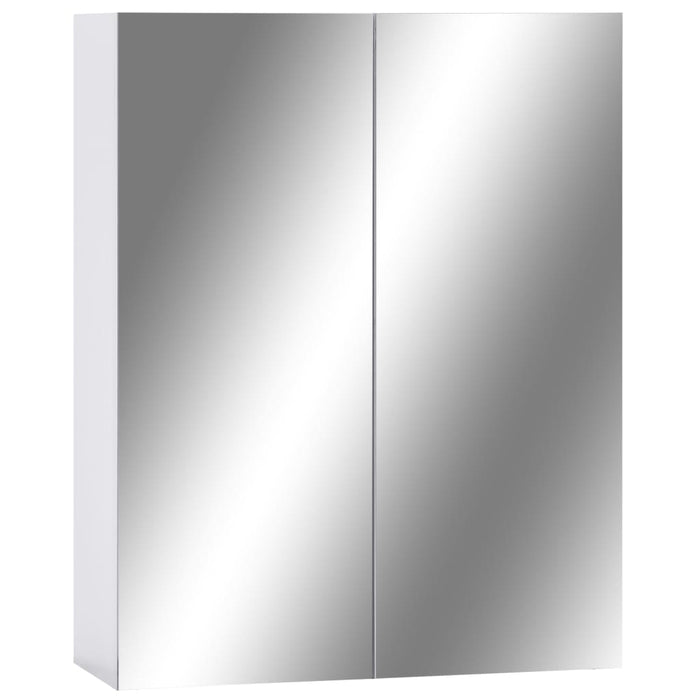 Bathroom Mirror Cabinet White MDF 60 cm