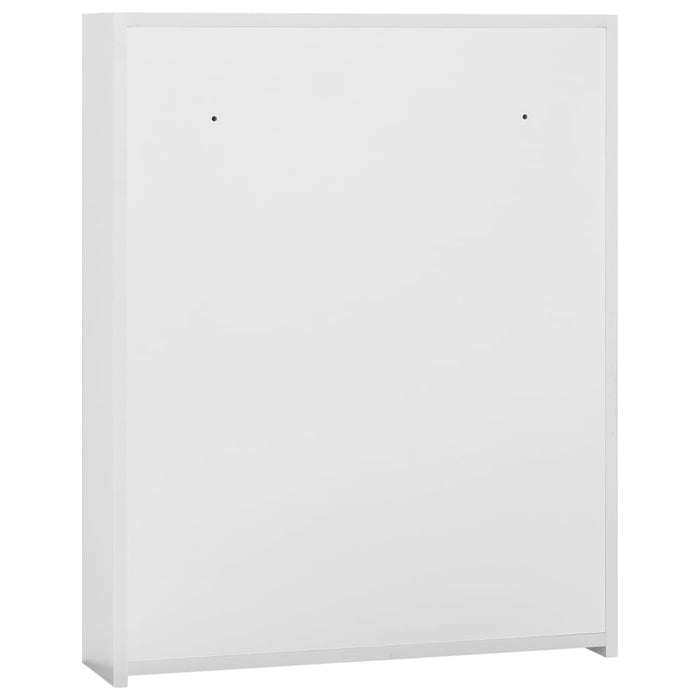 Bathroom Mirror Cabinet White MDF 60 cm