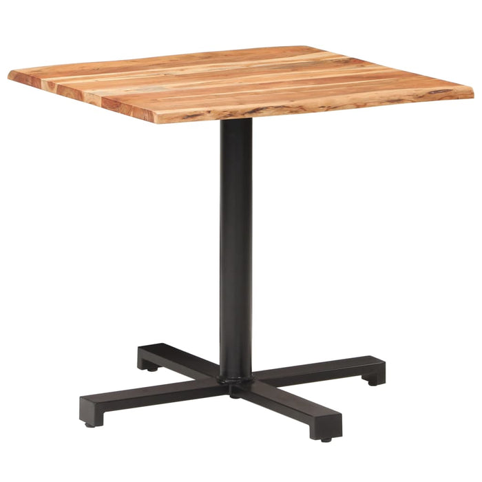 Bistro Table with Live Edges 80x80x75 cm Solid Acacia Wood.