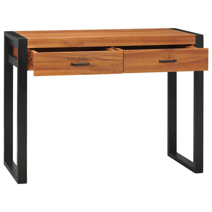 Desk with 2 Drawers 100x40x75 cm Recycled Teak Wood.