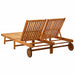 2-Person Sun Lounger Solid Acacia Wood.