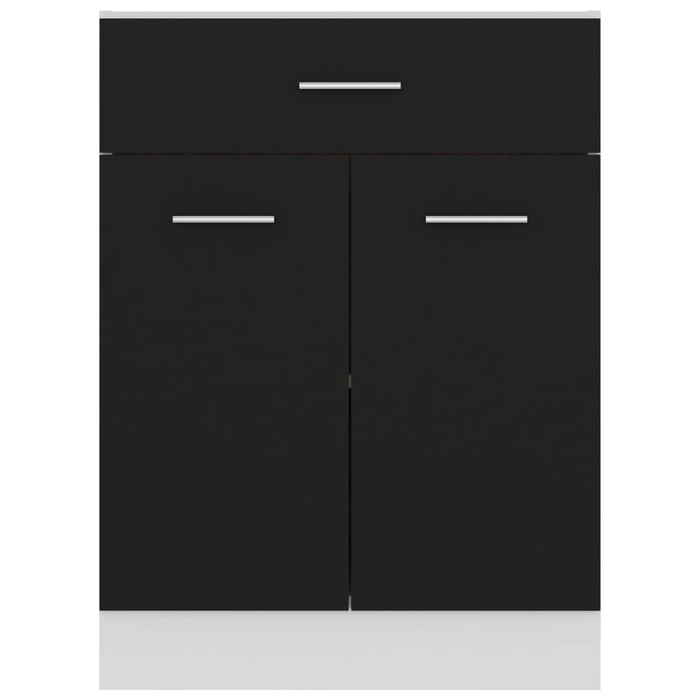 Drawer Bottom Cabinet Black 60x46x81.5 cm Engineered Wood.