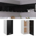 Hanging Cabinet High Gloss Black 29.5x31x60 cm Engineered Wood.