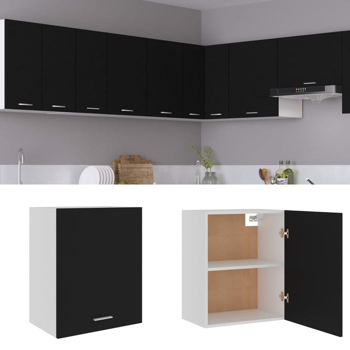 Hanging Cabinet Black 50x31x60 cm Engineered Wood.
