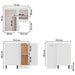 Corner Bottom Cabinet White 75.5x75.5x80.5 cm Engineered Wood.