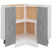 Corner Bottom Cabinet Concrete Grey 75.5x75.5x80.5 cm Engineered Wood.