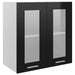 Hanging Glass Cabinet High Gloss Black  60x31x60 cm Engineered Wood.