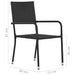Outdoor Dining Chairs 6 pcs Poly Rattan Black.