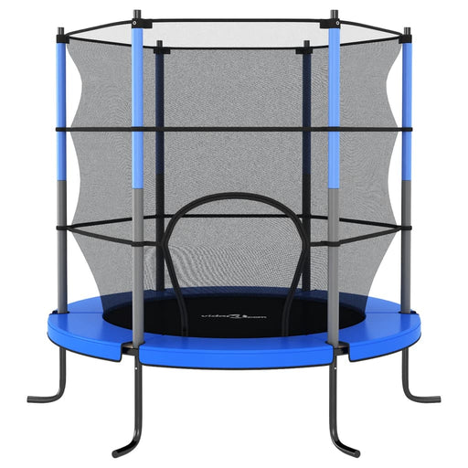 Trampoline with Safety Net Round 140x160 cm Blue.