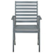 Outdoor Dining Chairs 3 pcs Grey Solid Acacia Wood.